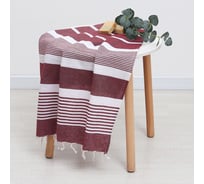 Полотенце пештемаль LoveLife Resort, цвет бордовый, 75x170 см, 80% хл, 20% пэ, 190 г/м2 10424756