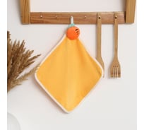 Полотенце Доляна Морковка цвет желтый, 30x30 см, 100% пэ, микрофибра 9484160