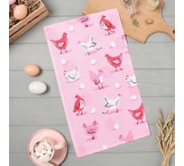 Полотенце кухонное Доляна Chicken 28x46 см, рогожка, 100% хл, 160г/м2 10202603