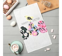 Полотенце кухонное Доляна Happy easter 28x46 см, рогожка, 100% хл, 160г/м2 10202606