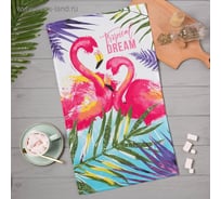 Полотенце кухонное Доляна Фламинго 35x60 см, 100% хл, 160г/м2 4682743