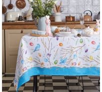 Скатерть Доляна Happy Easter 220x144 см, 100% хлопок, 164 г/м2 4682778