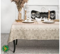 Скатерть Доляна Кружево 145х146 см, 100% хлопок, рогожка, 164 г/м2 1972212