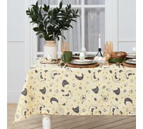 Скатерть Доляна Сhicken farm 220x144 см, 100% хлопок, 164 г/м2 5538638