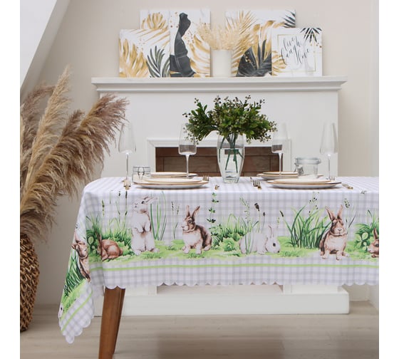 Скатерть Доляна Easter joy 145х110 см, 100% п/э 10261464 1