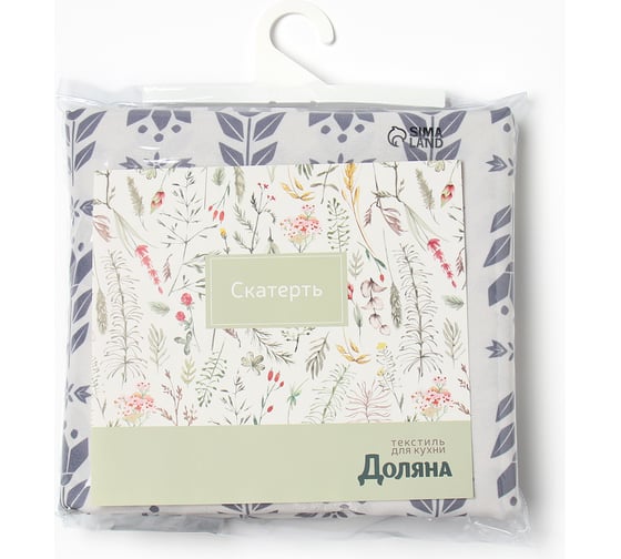 Скатерть Доляна Аir flowers 145х180 см, 100% п/э 10261471