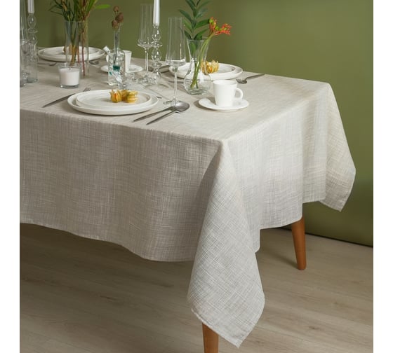 Скатерть Доляна Душевная кухня 146x180 см, 50% хл, 50% пэ, рогожка 158 г/м2 9462706