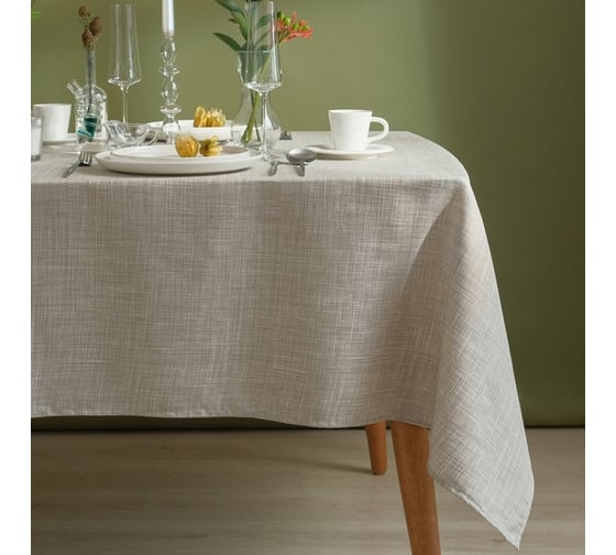 Скатерть Доляна Душевная кухня 110x146 см, 50% хл, 50% пэ, рогожка 158 г/м2 9462705 1