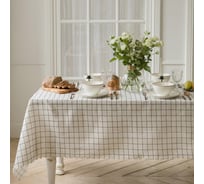 Скатерть Доляна Клетка 145x145±3см, 100% пэ, рогожка 130 гр/м 5985627