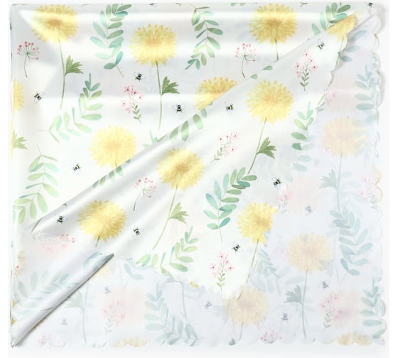 Скатерть Доляна Уellow flowers 145x180 см, 100% п/э 10389109