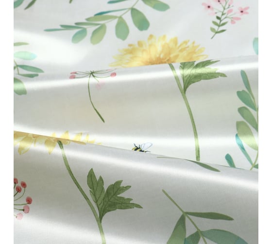 Скатерть Доляна Уellow flowers 145x180 см, 100% п/э 10389109