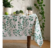 Скатерть Доляна Эвкалипт 149x220 см, 100% хл, рогожка 164 г/м2 9215863