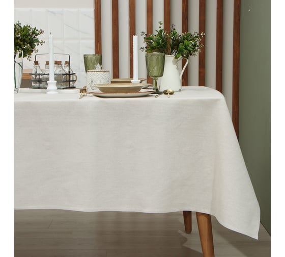 Скатерть Доляна My magic kitchen 149x300±3см, 100% хл, рогожка 160 г/м2 10255558