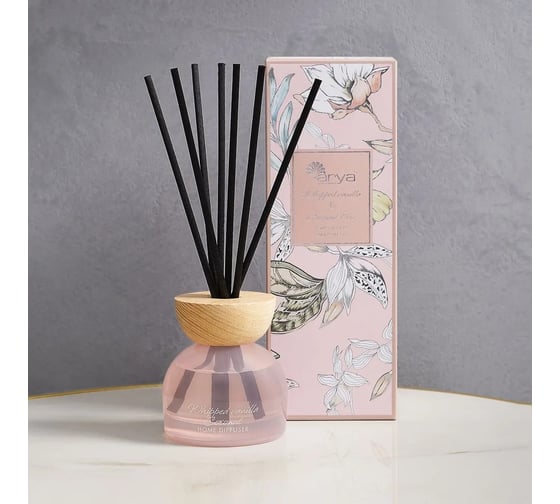 Диффузор ароматический Arya Home с палочками 80 мл Whipped Vanilla & Coconut Rose 8680943102638