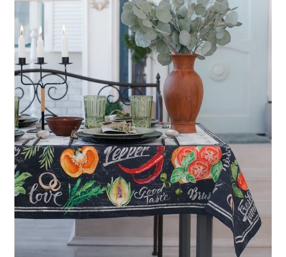 Скатерть Этель Delicious Fresh 149x220см, 100% хл, саржа 190 г/м2 7578577 1