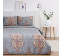 Комплект постельного белья Экономь и Я 2 спальный, Вензеля 173х215см, 175х214см, 50х70см-2шт, 60г/м2, микрофибра 10227983