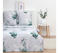 Комплект постельного белья Экономь и Я дуэт Spring 143х215см-2шт, 215х220см, 70х70см-2шт, полисатин, 80г/м2 10132887
