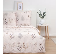 Комплект постельного белья Экономь и Я евро Twigs 200х215см, 200х215см, 70х70см-2 шт, полисатин, 80 г/м2 10132882