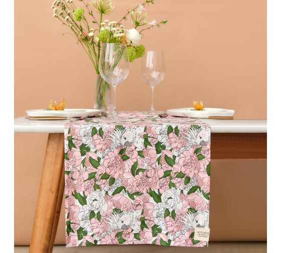 Дорожка Этель Попугай 40x149 см, 80% хл, 20% пэ, сатин 110 г/м2 9596572 1