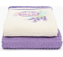 Набор кухонных полотенец Arya Home 40x60 2 предмета Provense 1 экрю-лиловый 8680943043955