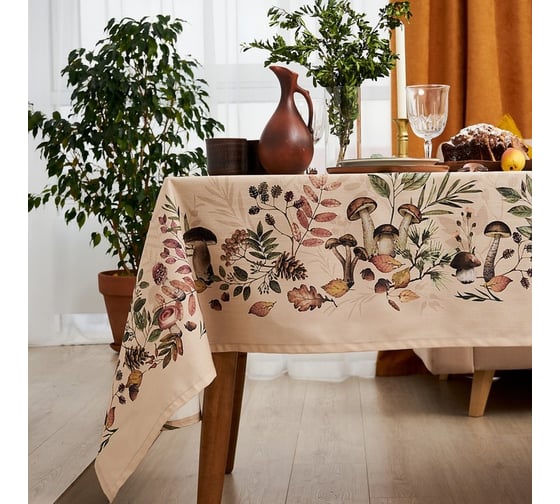 Скатерть Этель Nature forest 146x110см, 100% хл, репс 210 г/м2 7578572 1