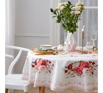Скатерть Этель Розы d=220+/-3см, 100% хл, саржа 190 гр/м2 3000522