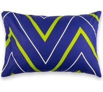 Наволочка Этель Зелено-синие зигзаги 50х70, 100% хлопок, поплин, 125 г/м2 3639594