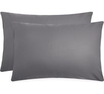 Комплект наволочек Этель серый 50x70 см - 2 шт, 100% хлопок, бязь 7099497