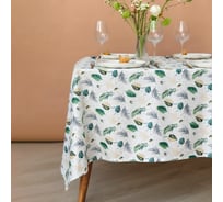Скатерть Этель Домашние растения 149x220 см, 80% хл, 20% пэ, сатин 110 г/м2 9596633