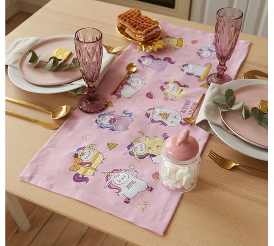 Дорожка Этель Caticorn 30х70 см, 100% хлопок, саржа 190 г/м2 4645808 1