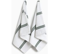 Набор полотенец Этель Green Stripe 40x71см - 2 шт, цвет зеленый, хл. 100% 10421008