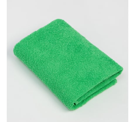 Полотенце махровое Экономь и Я 30х60 см, цвет зеленый, 100% хлопок, 350 гр/м2 9273001