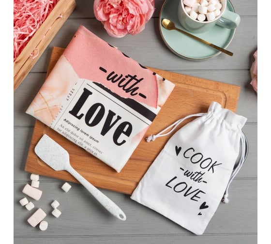 Набор подарочный Этель Cook with love полотенце 40x73 см, лопатка 6384080 1