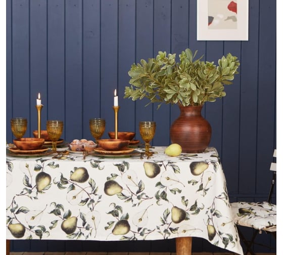 Скатерть Этель Груши 149x180см, 100% хл, саржа 190 г/м2 5376599 1