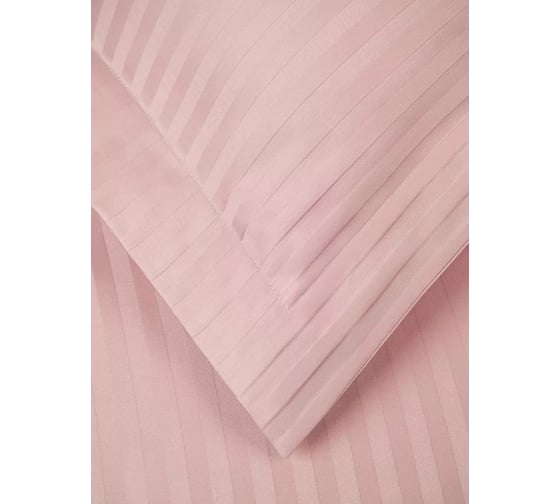 Постельное белье Arya Home Vip из страйп сатина 2 спальное 200x220 розовый 8680943231215