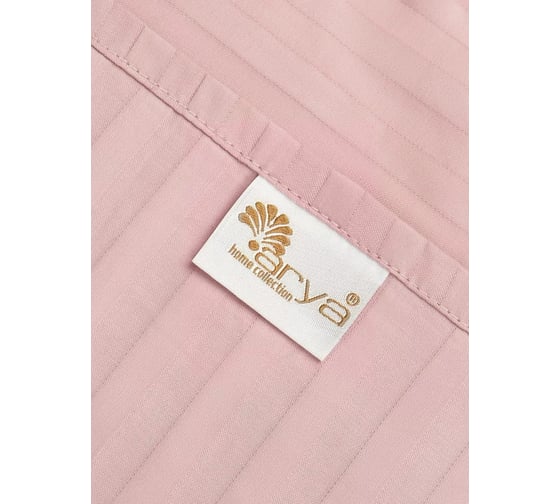 Постельное белье Arya Home Vip из страйп сатина 2 спальное 200x220 розовый 8680943231215