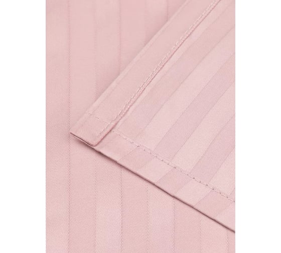 Постельное белье Arya Home Vip из страйп сатина 2 спальное 200x220 розовый 8680943231215