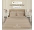 Постельное белье Arya Home Vip из страйп сатина 2 спальное 200x220 бежевый 8680943231154 1
