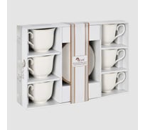 Чайный набор Arya Home Arya Exclusive из костяного фарфора, 250 мл 12 предметов Dory Gold 8680943109538