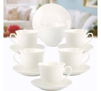 Чайный набор Arya Home Exclusive из костяного фарфора, 250 мл 12 предметов Ruby 8680943214423