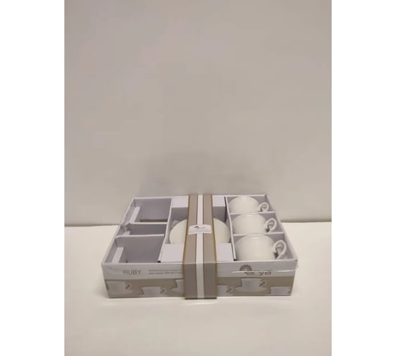 Чайный набор Arya Home Exclusive из костяного фарфора, 250 мл 12 предметов Ruby 8680943214423