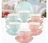 Чайный набор Arya Home Arya Exclusive из костяного фарфора, 250 мл 12 предметов Sweety 8680943214386