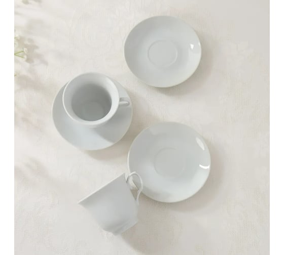 Чайный набор Arya Home Arya Elegant из фарфора, 250 мл 12 предметов Nora 8680943214416