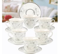Чайный набор Arya Home Arya Exclusive из костяного фарфора, 250 мл 12 предметов Mandala 8680943214379