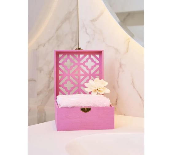 Подарочное полотенце Arya Home 30x30 6 предметов Case Pink белый, розовый 8680943098122
