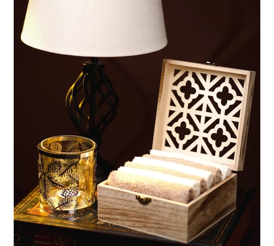 Подарочное полотенце Arya Home 30x30 6 предметов Case Natural экрю, коричневый 8680943109101 1