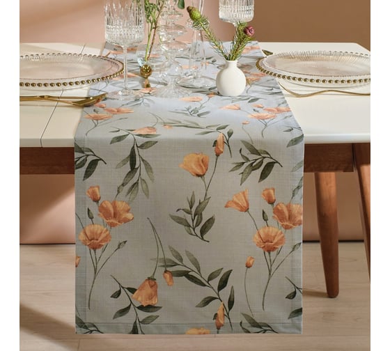 Дорожка Этель Yellow poppies 40x149 см, 100% хл, репс 210 г/м2 9322482