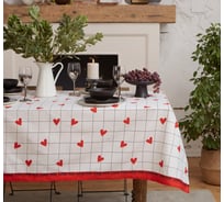 Скатерть Этель Love is 149x220см, 100% хл, саржа 190 г/м2 5376670