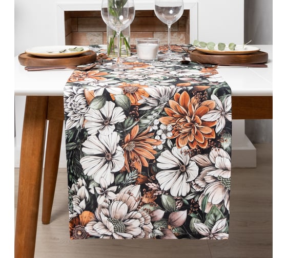 Дорожка Этель Meadow flower 40x146 см, 100% хл, саржа 190 г/м2 7560476