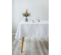 Скатерть Arya Home с Люрексом 150x150 Snejinka белый 8680943222633